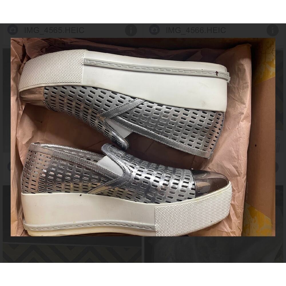 Authentic Miu Miu White Nappa Leather Slip-On Sne… - image 3